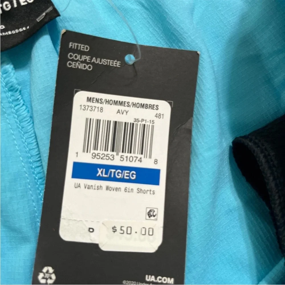 Under Armour Men's Light Blue Athletic Shorts - Picture 4 of 7
